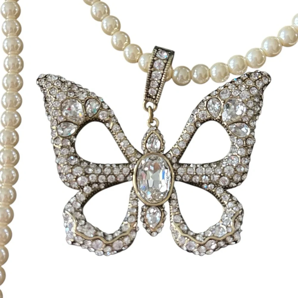 Heidi Daus Monarch Magic Pearl Necklace and Earring Set NWT - Picture 7 of 9